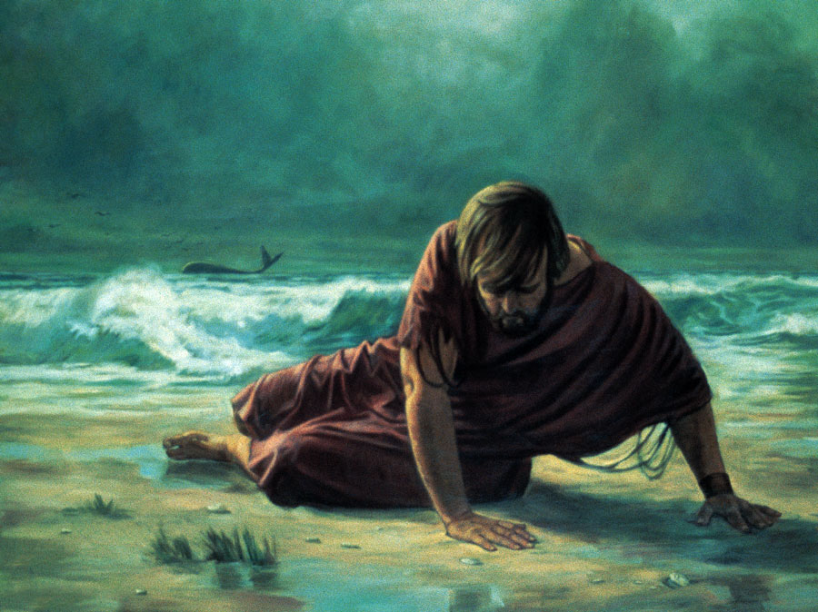 Пророк Иона на берегу в Ниневии